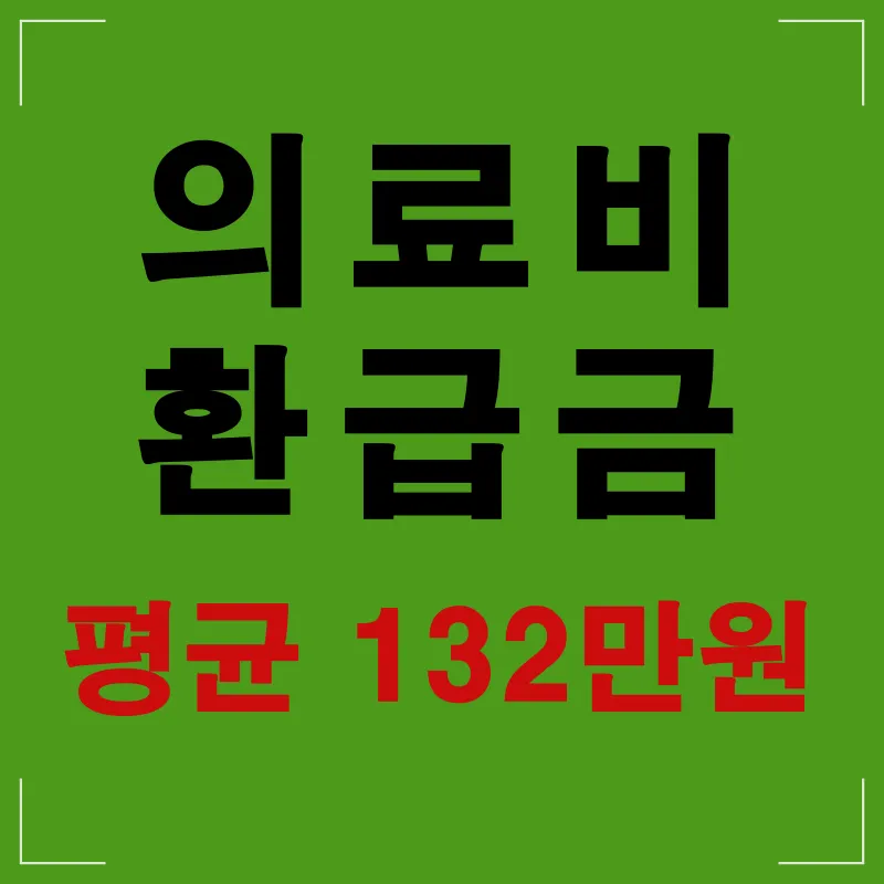 의료비 환급금 평균 132만원 조회 및 신청방법 안내