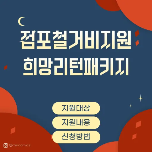 점포철거비지원 희망리턴패키지 지원대상 지원내용 신청방법 알아보기