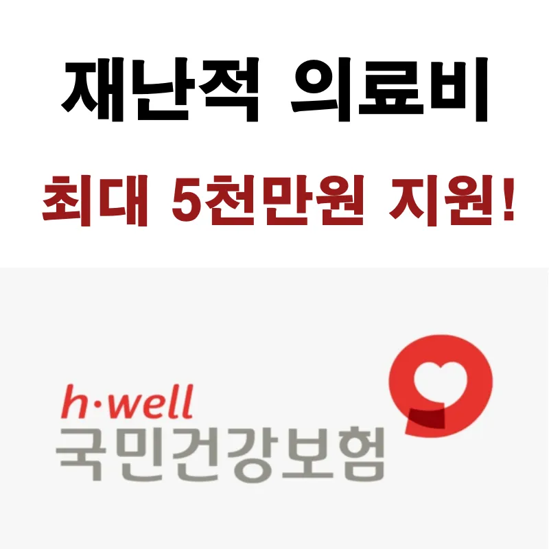 재난적 의료비 지원 안내