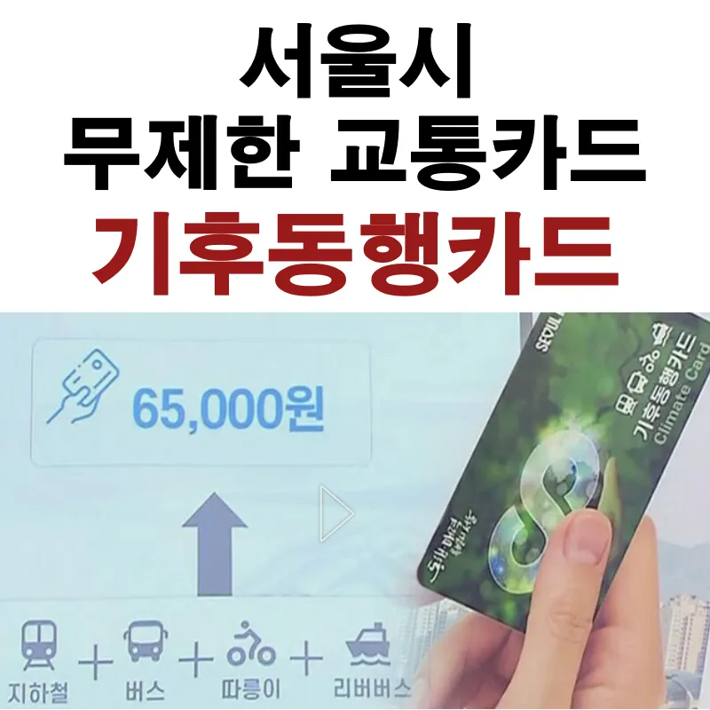 서울시 무제한 교통카드 기후동행카드 안내, K패스와 비교
