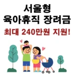 서울형 육아휴직 장려금 대상, 지원내용, 신청방법 등 주요 내용 소개