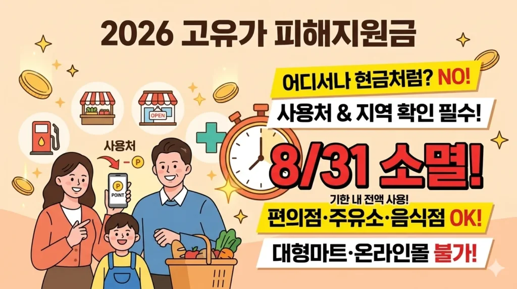고유가 피해지원금 사용처 총정리