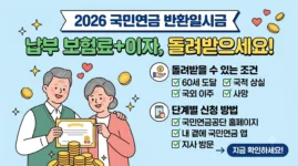 2026 국민연금 반환일시금 조건 신청방법 금액 총정리